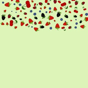 Abstract vector doodle berry background Stock Illustration