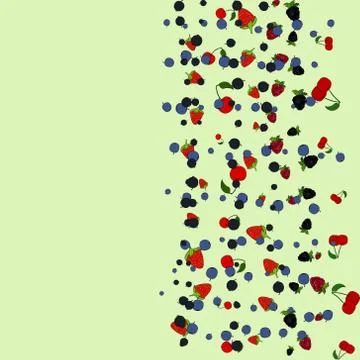 Abstract vector doodle berry background 스톡 일러스트
