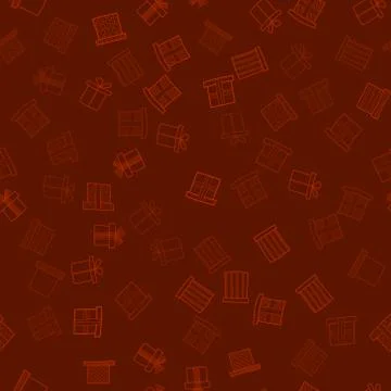 Abstract vector doodle christmas presents seamless pattern Illustrazione stock