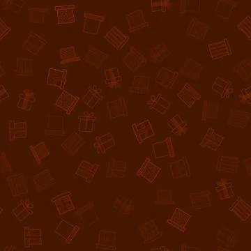 Abstract vector doodle christmas presents seamless pattern Stock Illustration
