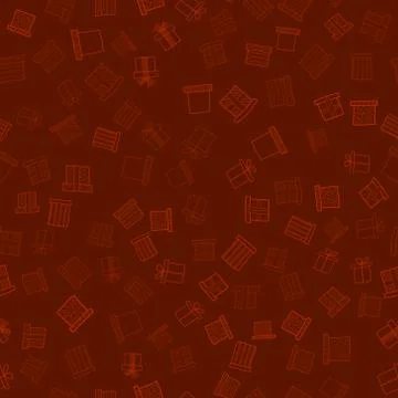 Abstract vector doodle christmas presents seamless pattern Stock Illustration