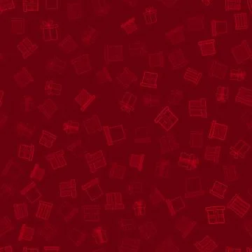 Abstract vector doodle christmas presents seamless pattern Illustrazione stock
