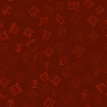 Abstract vector doodle christmas presents seamless pattern Illustrazione stock