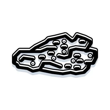 Abstract vector drawing of electronic circuit board Stockillustratie