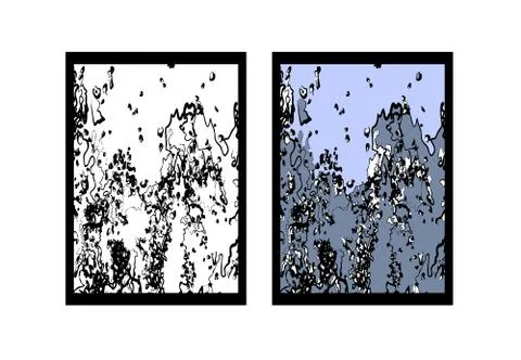 Abstract vector drawing. Tsunami, avalanche falling rocks, the force of nature. 库存插图