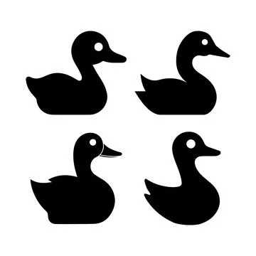 Abstract Vector Duck Icon Design Template Stock Illustration