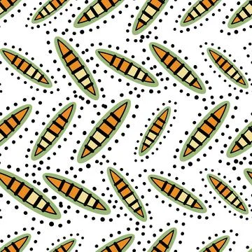 Abstract vector ethnic art. Decorative shape ornamental seamless pattern Stock Illustration