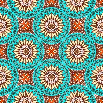 Abstract vector ethnic background seamless pattern Illustrazione stock