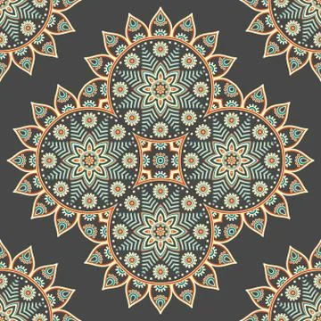 Abstract vector ethnic background seamless pattern Stock Illustration