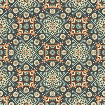 Abstract vector ethnic background seamless pattern Stock Illustration