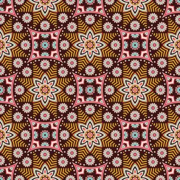 Abstract vector ethnic background seamless pattern Stock Illustration
