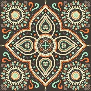 Abstract vector ethnic background seamless pattern Stock Illustration