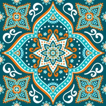 Abstract vector ethnic background seamless pattern Stock Illustration