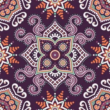 Abstract vector ethnic background seamless pattern Stock Illustration