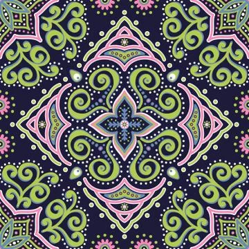 Abstract vector ethnic background seamless pattern Stock Illustration