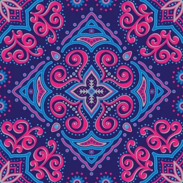 Abstract vector ethnic background seamless pattern Stock Illustration