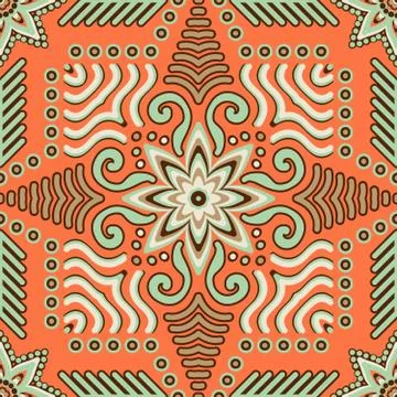 Abstract vector ethnic background seamless pattern 스톡 일러스트