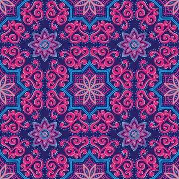 Abstract vector ethnic background seamless pattern Stock Illustration