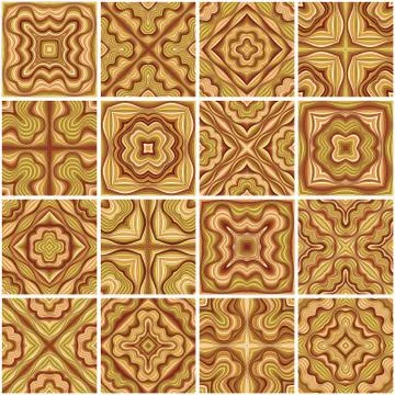 Abstract vector ethnic elements background. Illustrazione stock