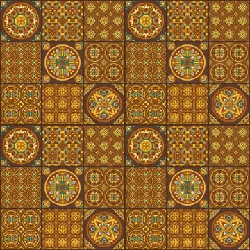 Abstract vector ethnic elements background. 库存插图