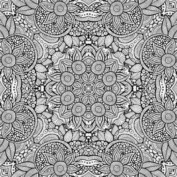 Abstract vector ethnic sketchy background Illustrazione stock