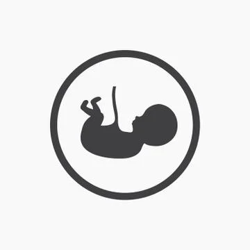 Abstract vector fetus symbol Stock Illustration