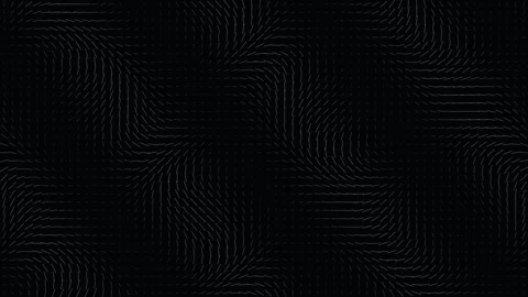 Abstract vector field with flowing white dashes on black background Stock Footage 335938073