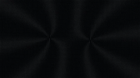 Abstract vector field of swirling white dashes on black background Stock Footage 335875882
