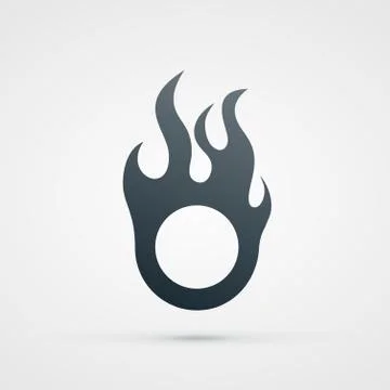 Abstract vector fire design element gray Illustration