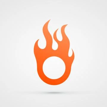 Abstract vector fire design element orange Illustrazione stock