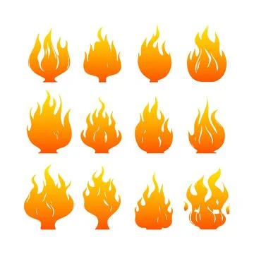 Abstract Vector Fire or Flame Icon Design Template Illustrazione stock