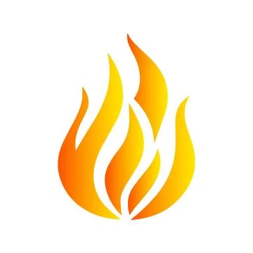 Abstract Vector Fire or Flame Icon Design Template Stock Illustration
