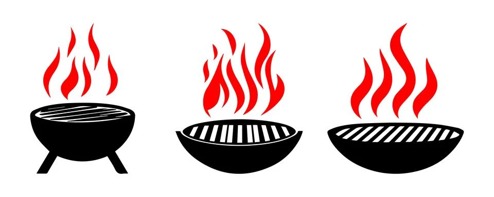 Abstract Vector Fire or Flame Icon Design Template Stock Illustration