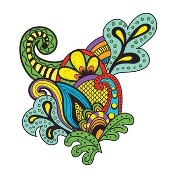 Abstract vector floral composition Stock Illustration