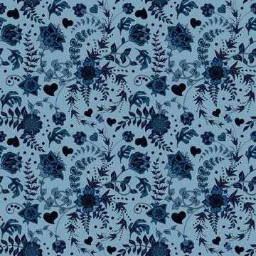 Abstract vector floral seamless pattern. Exotic Paisley elements,fantastic Illustrazione stock