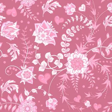 Abstract vector floral seamless pattern. Exotic Paisley elements,fantastic Illustrazione stock