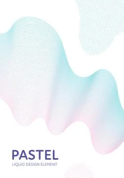 Abstract vector fluid minimal background. Futuristic flowing wave shape. Stock Illustration