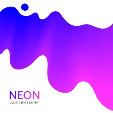 Abstract vector fluid modern minimal background. Dynamic flowing wavy shape. Stock Illustration