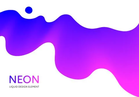 Abstract vector fluid modern minimal background. Dynamic flowing shape. Stock Illustration