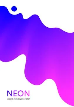 Abstract vector fluid modern minimal background. Dynamic flowing shape Stock Illustration