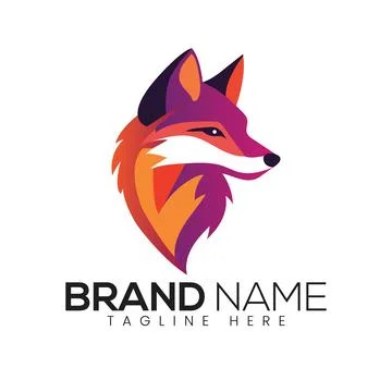 Abstract Vector Forest Wild Wolf Icon or Logo Design Template Stock Illustration