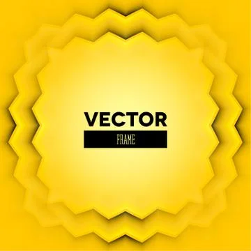 Abstract vector frame with yellow layers イラスト素材