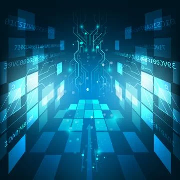 Abstract vector futuristic technology innovation background. 스톡 일러스트