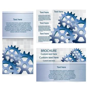 Abstract vector gear background brochure Stock Illustration