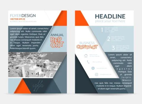 Abstract vector geometric background for flyer design, brochure or corporate  Stock Illustration