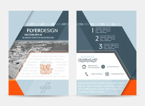 Abstract vector geometric background for flyer design, brochure or corporate  Stock Illustration