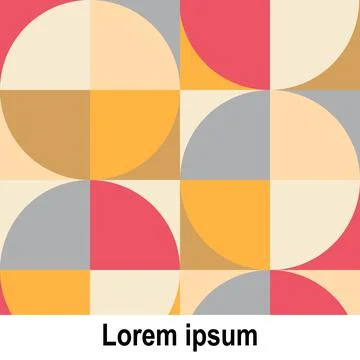 Abstract vector geometric design. Minimal brochure template for headline bauh Stock Illustration