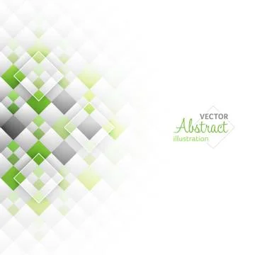 Abstract vector geometric futuristic background with squares. Stock Illustration