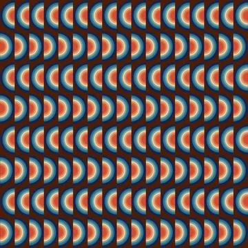 Abstract vector geometric pattern design, retro background Stock Illustration