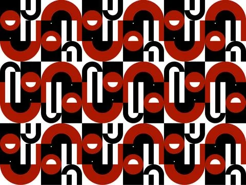 Abstract vector geometric pattern design in Bauhaus style Stock Illustration